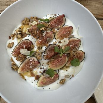 Bica - Yogurt, homemade granola, figs drizzled with honey - Mediterranean Near Me - San Diego, California Bica - Yogurt, homemade granola, figs drizzled with honey - Mediterranean Near Me - San Diego, California