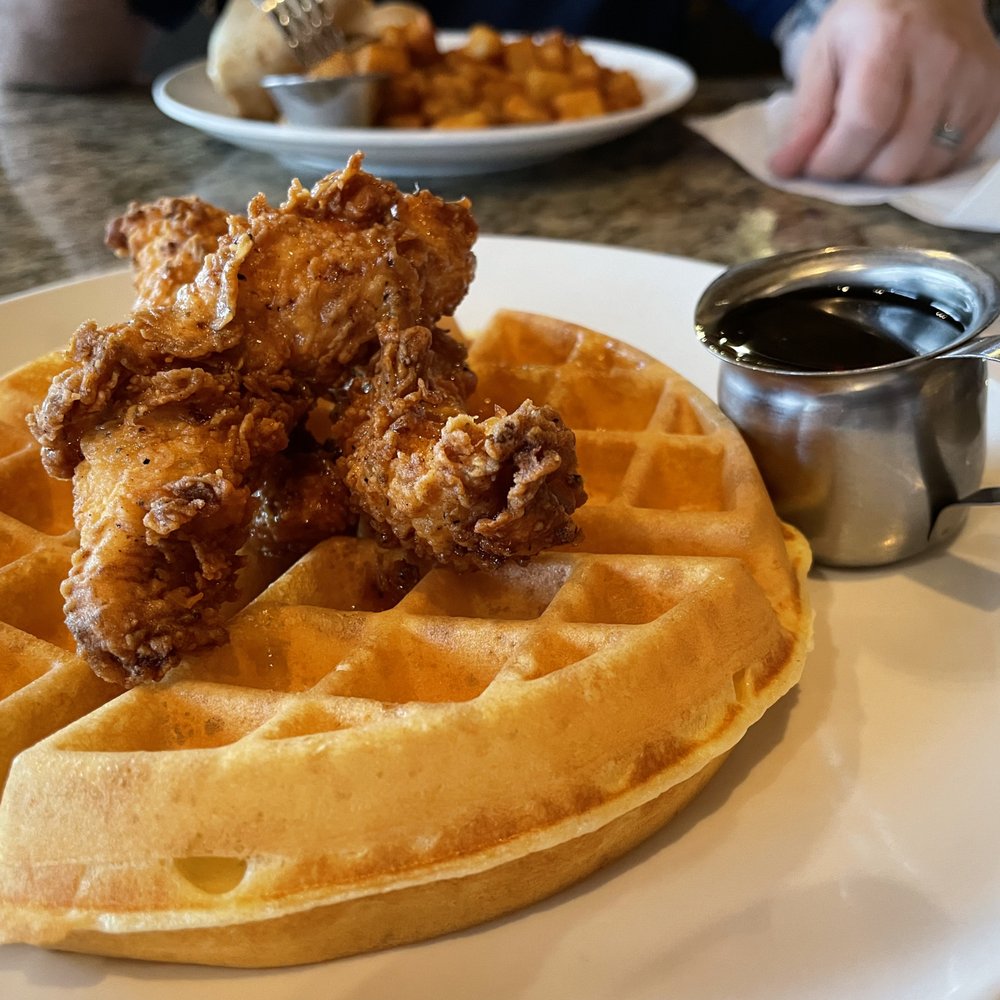 Baker's Crust - Chicken & Waffles - I am OBSESSED with this! - Breakfast & Brunch Near Me - Chesapeake, Virginia
