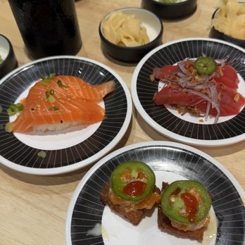 Sushi REV - salmon, tuna, salmon crispy rice - Sushi Bars Near Me - Irvine, California Sushi REV - salmon, tuna, salmon crispy rice - Sushi Bars Near Me - Irvine, California