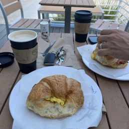 Bacon, egg and cheese croissants Bacon, egg and cheese croissants