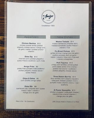 Menu photo 8 Amigo Cafe Kayenta, AZ