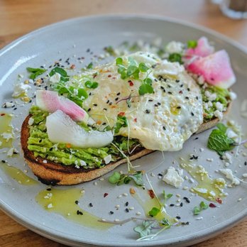 Everyday Eatery - My avocado toast with an added over medium eggs - Cafes Near Me - Irvine, California Everyday Eatery - My avocado toast with an added over medium eggs - Cafes Near Me - Irvine, California