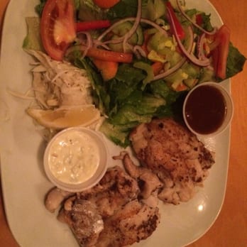 Seaside Restaurant - Grilled fish chips (with salad) - Seafood Near Me - Capital, British Columbia