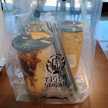 Tiger Sugar - Signature brown sugar boba, mango sago, strawberry sago - Bubble Tea Near Me - Las Vegas, Nevada Tiger Sugar - Signature brown sugar boba, mango sago, strawberry sago - Bubble Tea Near Me - Las Vegas, Nevada