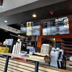Katsu Burger - Counter area with menu in background