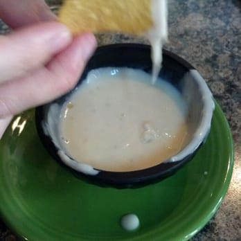 Mexico Lindo - Half eaten small cheese dip....very good - Mexican Near Me - Duluth, Minnesota
