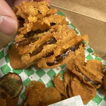 Mr. Pickle's Sandwich Shop - Fried pickles ......not good. Over cooked. - Sandwiches Near Me - Campbell, California