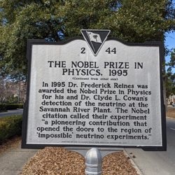 The Detection of the Neutrino Historical Marker - The Nobel Prize in Physics Historical Marker, Aiken