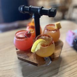 Mimosa flight. Flavors: mango; raspberry; sunrise; and mambo. Pretty and delish! Mimosa flight. Flavors: mango; raspberry; sunrise; and mambo. Pretty and delish!