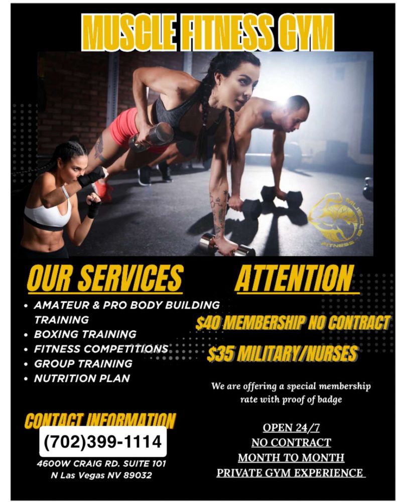 Muscle Fitness Gym Logo