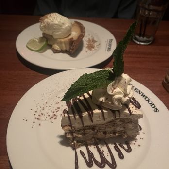 Glenwood's - Key Lime pie above and Tiramisu Cheesecake below. - American Near Me - Columbia, Maryland