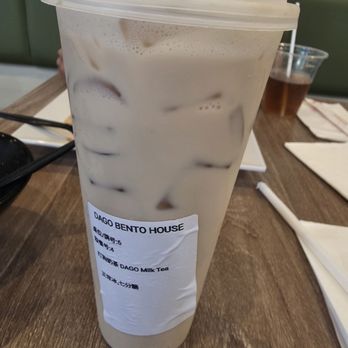 Dago Bento House - Dago Milk Tea with 3/4 sweetness. - Noodles Near Me - Chino Hills, California Dago Bento House - Dago Milk Tea with 3/4 sweetness. - Noodles Near Me - Chino Hills, California