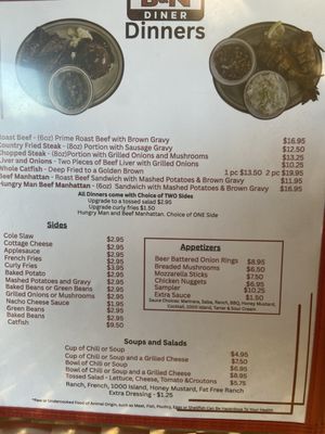 Menu photo 1 B&N Diner Lafayette, IN
