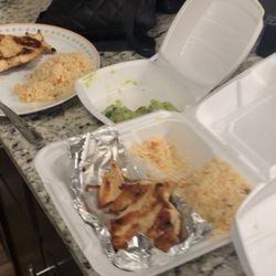 Chicken and rice (quesadilla on the side)