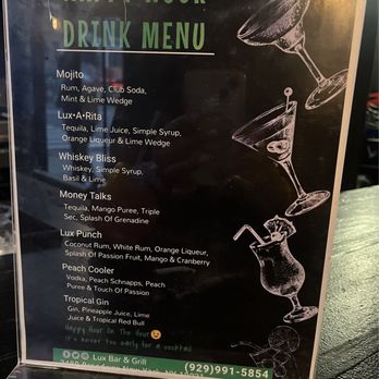 Lux Bar And Grill - Menu - Lounges Near Me - New York, New York Lux Bar And Grill - Menu - Lounges Near Me - New York, New York