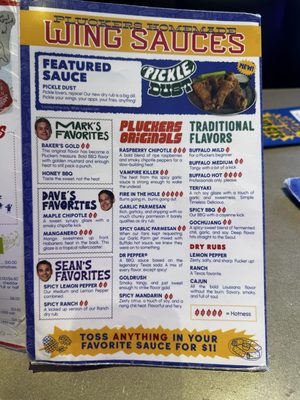 Menu photo 5 Pluckers Wing Bar - Arlington Arlington, TX