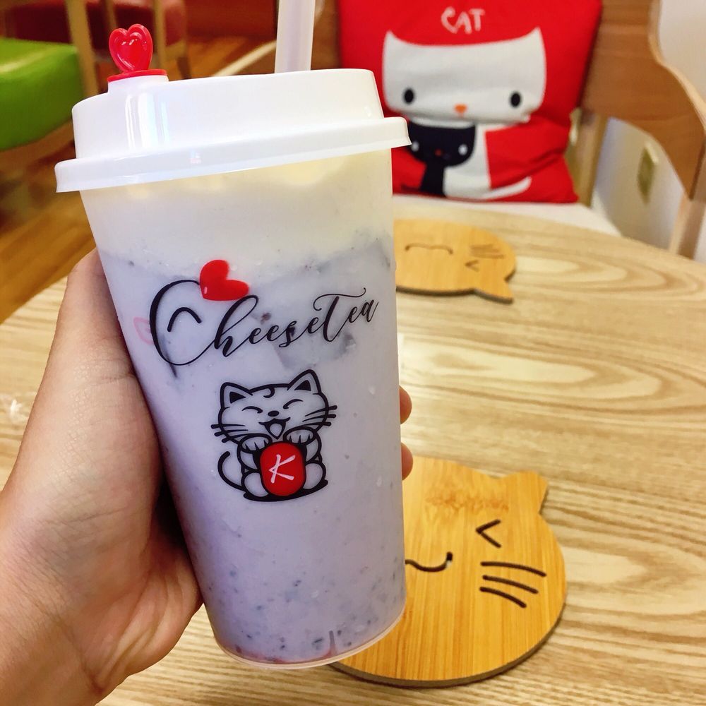 Drincup Cafe - Messy blueberry with cheese cap (the flavor reminded me of my childhood but I can't put my tongue on it from where...) - Bubble Tea Near Me - Honolulu, Hawaii Drincup Cafe - Messy blueberry with cheese cap (the flavor reminded me of my childhood but I can't put my tongue on it from where...) - Bubble Tea Near Me - Honolulu, Hawaii