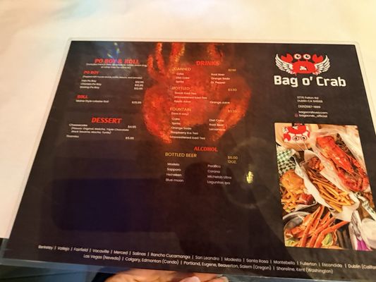 Menu photo 1 Bag O Crab Dublin, CA