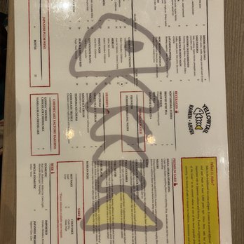 Yellowtail Ramen & Aburi - Menu side 2 - Sushi Bars Near Me - Clarksville, Tennessee