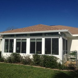 Aluma-Tec Remodeling - Remove old screen room and replace with insulated roof/Shingles and Low E Energy Efficient Glass Windows.