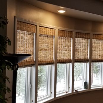 Factory Rep Blinds - Woven wood romans add sophistication to your room. - Shades & Blinds Near Me - Spokane, Washington