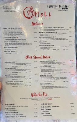 Menu photo 4 OMELI Kitchen Fullerton, CA