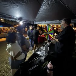 Deutschen Pfest - Spin the wheel at the Spare Time booth