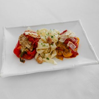 Sal De Forte’s  - Stuffed Peppers Over Pappardelle Pasta - Italian Near Me - Ewing Township, New Jersey