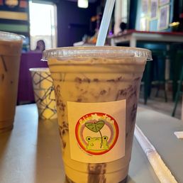 ube jasmine tea latte