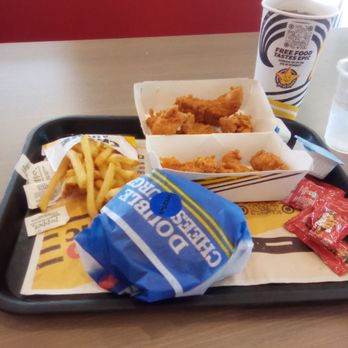 Carl's Jr - a tray of food and drink - Fast Food Near Me - Riverside, California