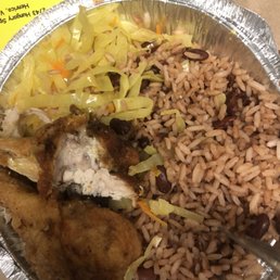 Rice was dry... island fried chicken was regular fried chicken, I was sad Rice was dry... island fried chicken was regular fried chicken, I was sad
