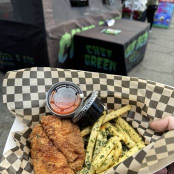 Chef Green - fried basa and garlic fries - Food Stands Near Me - Oakland, California Chef Green - fried basa and garlic fries - Food Stands Near Me - Oakland, California
