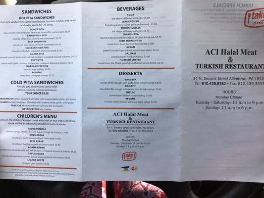 Menu photo 8 Aci Halal Allentown, PA