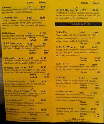 Menu photo 8 Amina Thai Rockville, MD