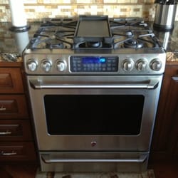 CTS Home Appliance Center - GE cafe with 4 burner and grill, 2 ovens.