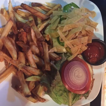 Kuma's Corner - Veggie burger with hot peppers, hot cheese and hot dressing! - American Near Me - Indianapolis, Indiana