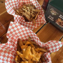 Garlic and cheese fries Garlic and cheese fries