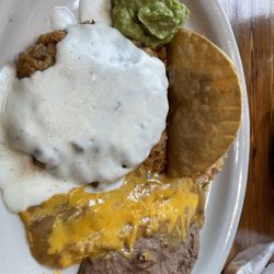 El Rincon De Los Angeles - Chicken fried steak combo with taco & enchilada.
