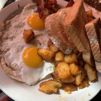Toast Coffeehouse - Two eggs any sunny side up with bacon - Coffee & Tea Near Me - Patchogue, New York Toast Coffeehouse - Two eggs any sunny side up with bacon - Coffee & Tea Near Me - Patchogue, New York