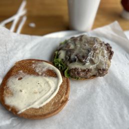 Bison Burger. Was very good. Bison Burger. Was very good.