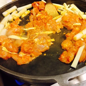 Mapo Chicken - Starting to mix - Korean Near Me - Los Angeles, California