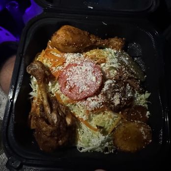 Tacos Stop - This is the plate that had the 2 chicken, quality was not it for the PRICE! - Food Trucks Near Me - Fresno, California