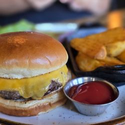 Flights & Irons Urban Kitchen - Burger (with wedge fries)