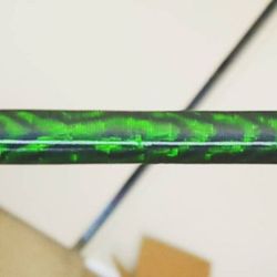 JL Custom Rods - A tiger wrap. This wavy, grainy effect is created using only strands of thread!