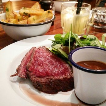 FLESH - Pavé de boeuf angus (12,5€) + frites - Barbeque Near Me - Paris, 75