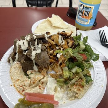 Shawarma Palace - Wow! ...Every time I eat here the food is amazing. This is the chicken and beef shawarma plate. - Lebanese Near Me - Worcester, Massachusetts