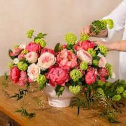 Abbey's Flower Garden - Peonies and roses www.abbeysflowers.com