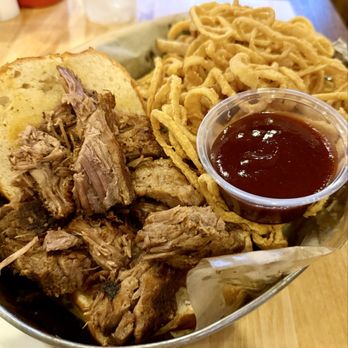 The Goat - Brisket with shoestring onions - Burgers Near Me - Portsmouth, New Hampshire