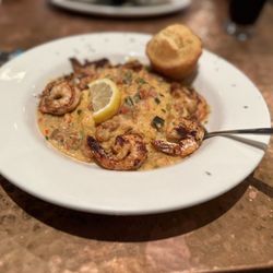 Shrimp and grits $21.95