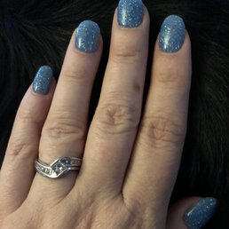 Thanks Ken! You did a great job on my blue sparkles dip mani!